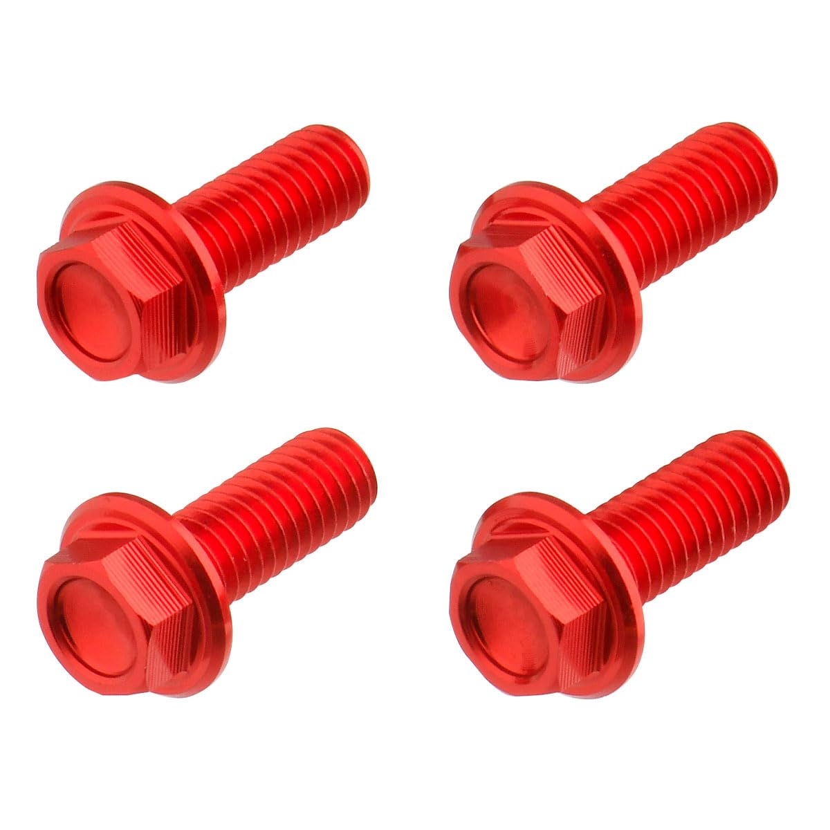 Amazon.com: DRC Aluminum Flange Bolts Red 6x16mm 4 Pack D58-51-216